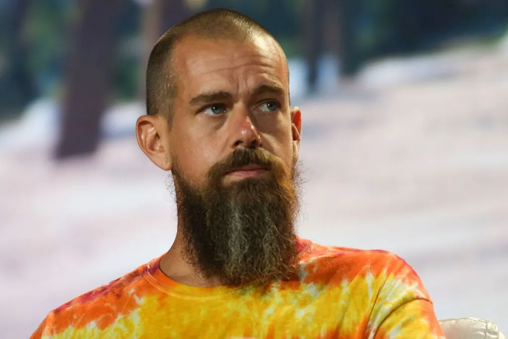Jack Dorsey at a tech event, founder of Bitchat messaging app